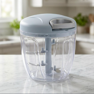Manual Meat Mincer & Vegetable Chopper – Rotate Garlic Press Crusher, Multi-Purpose Kitchen Tool for Meat, Garlic, Onion & Veggies